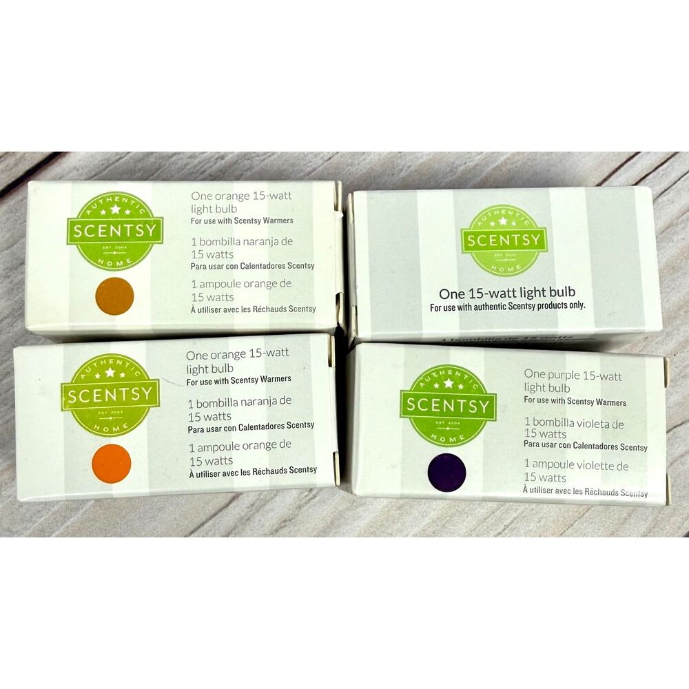 4! Scentsy 15 Watt Light Bulbs Replacements Lot NIB New